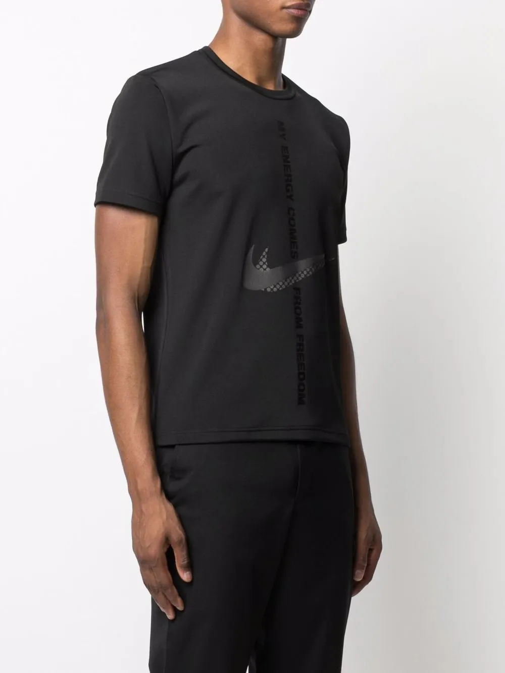 фото Black comme des garçons футболка с принтом swoosh