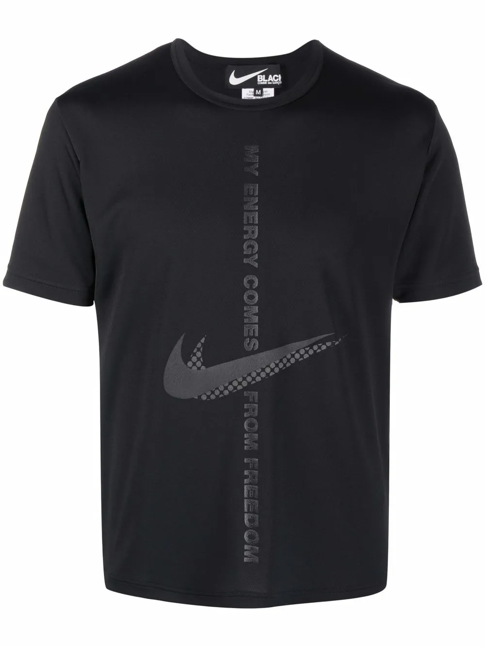 фото Black comme des garçons футболка с принтом swoosh