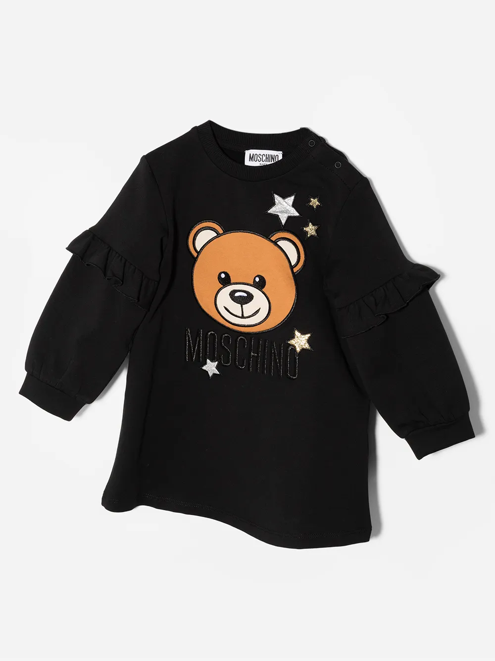 фото Moschino kids платье с оборками и логотипом