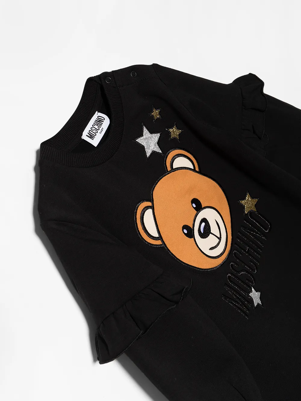 фото Moschino kids платье с оборками и логотипом
