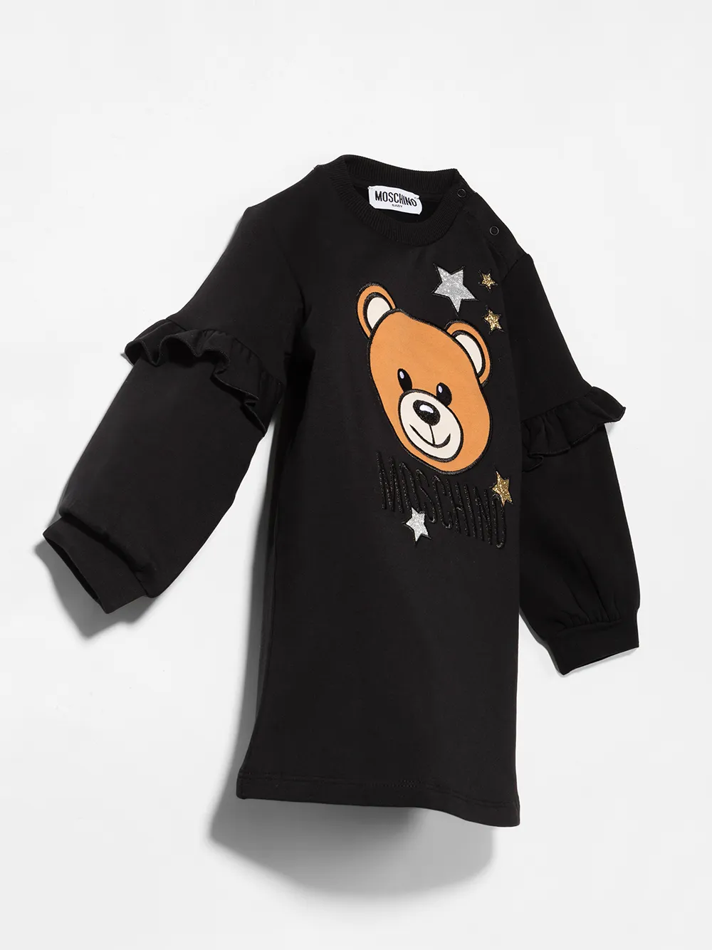 фото Moschino kids платье с оборками и логотипом