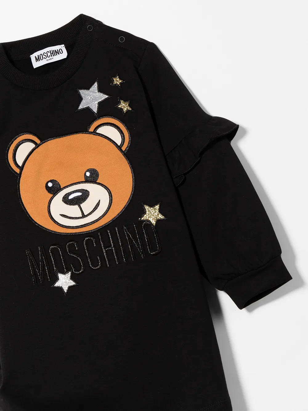фото Moschino kids платье с оборками и логотипом
