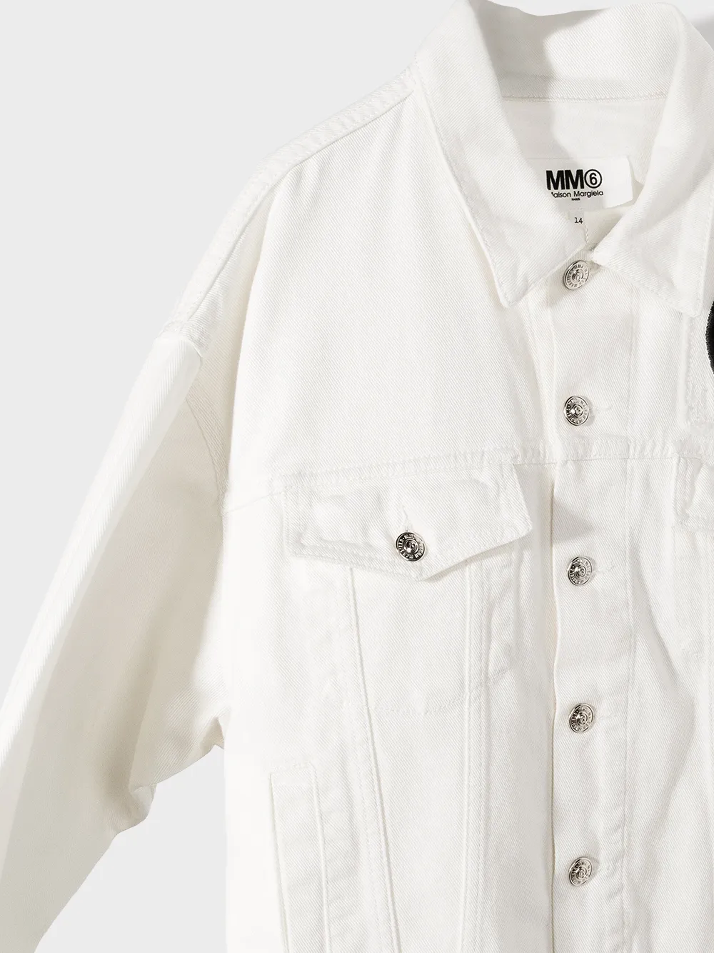 фото Mm6 maison margiela kids джинсовая куртка с логотипом