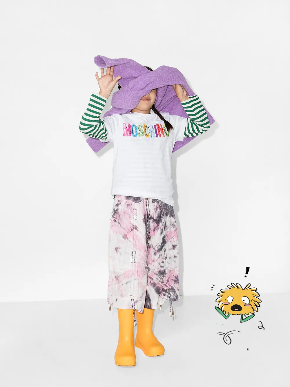 фото Moschino kids футболка с фактурным логотипом