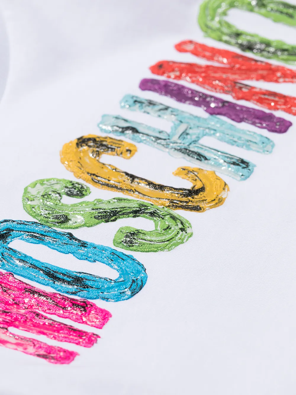 фото Moschino kids футболка с фактурным логотипом