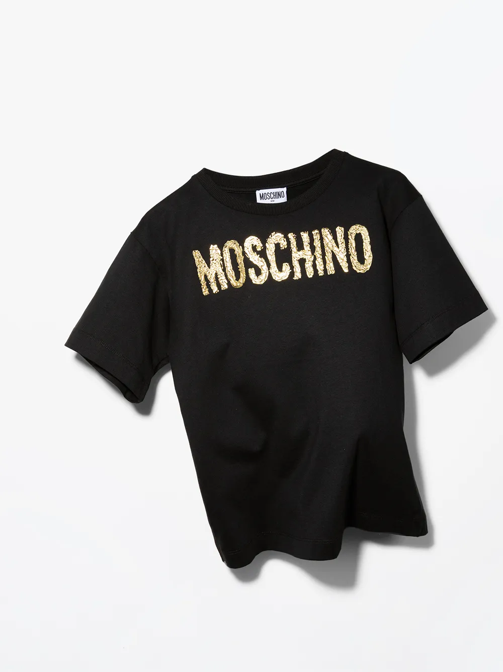 фото Moschino kids футболка с блестящим логотипом
