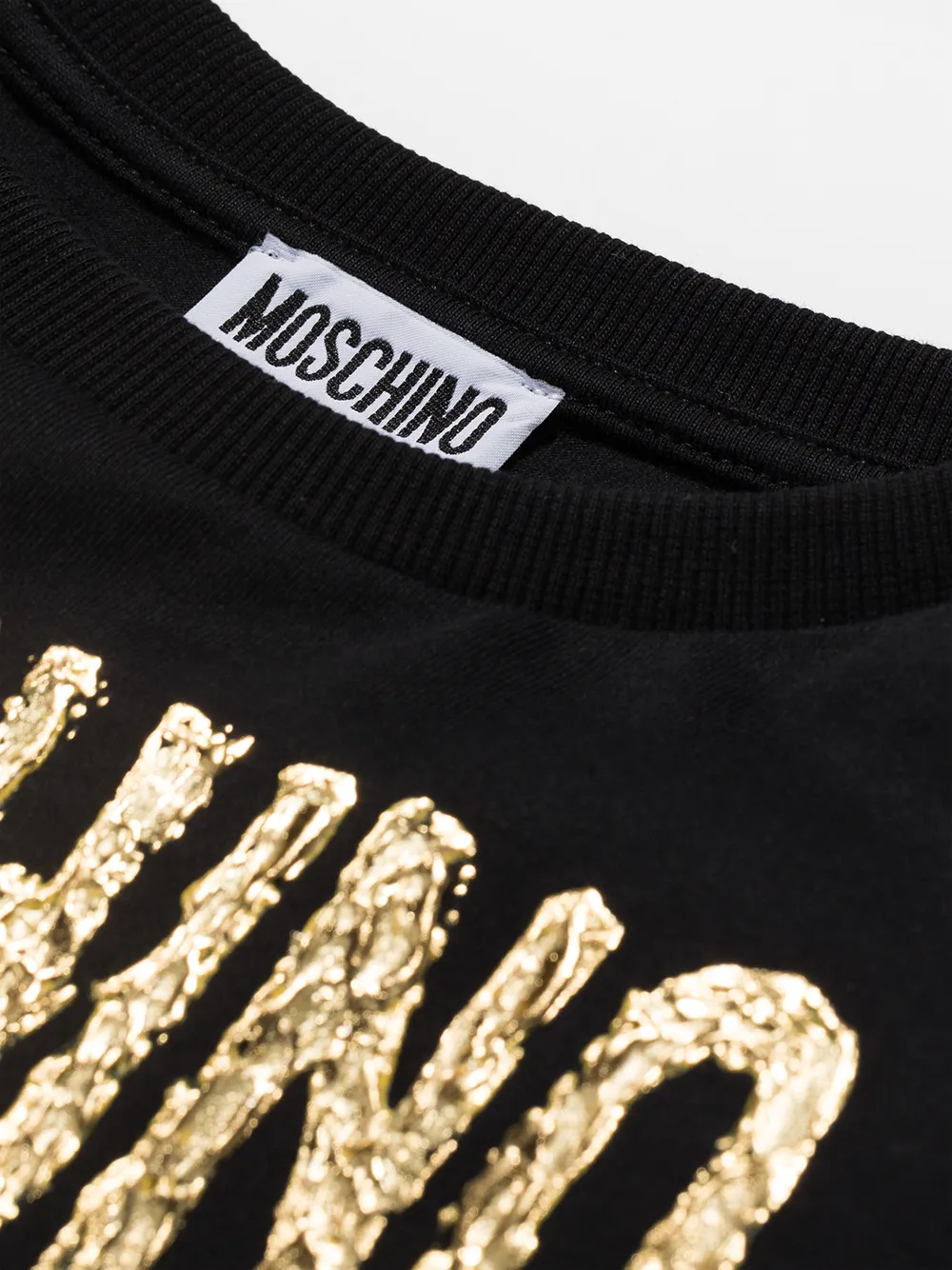 фото Moschino kids футболка с блестящим логотипом