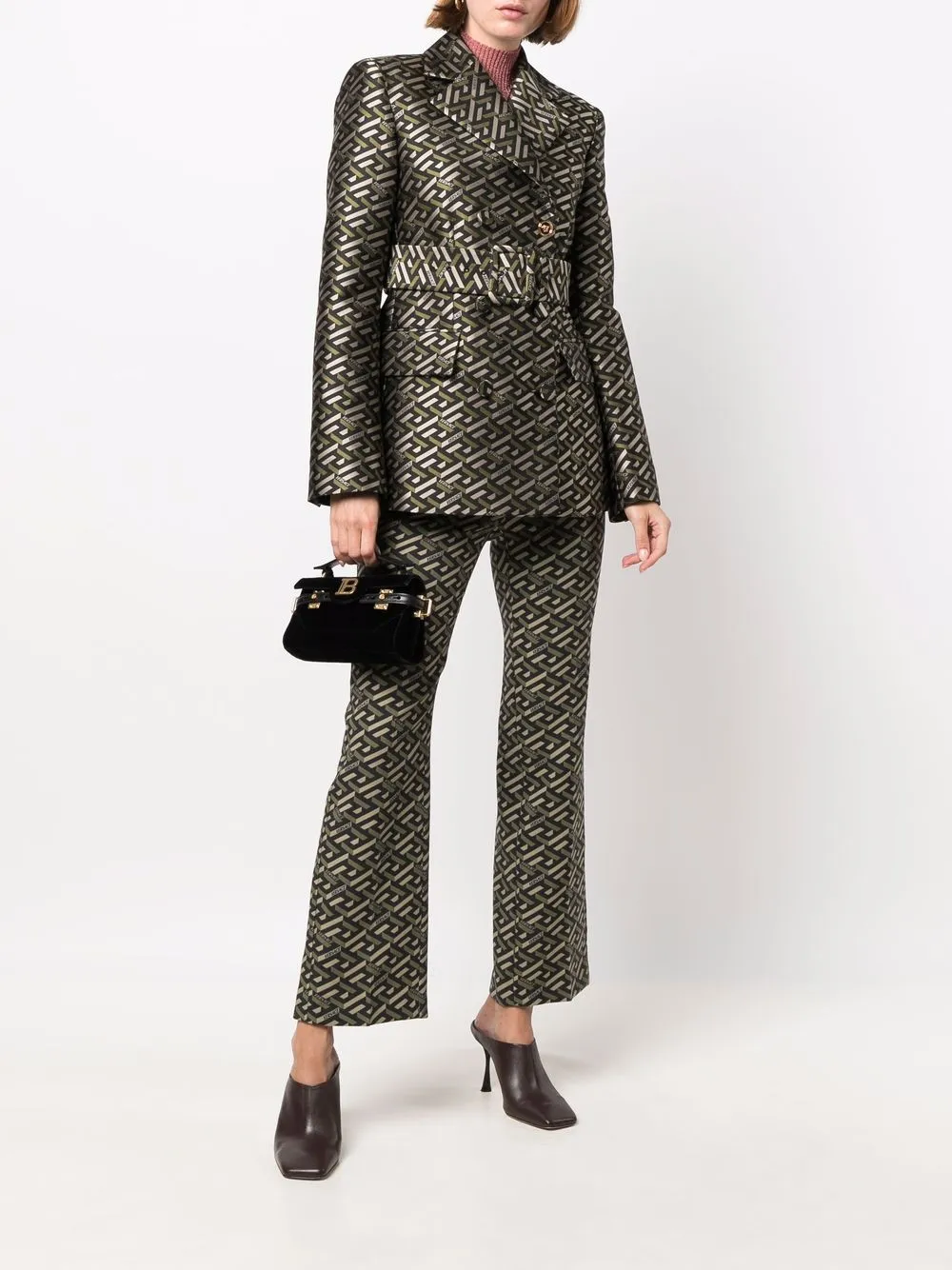 фото Versace укороченные брюки la greca