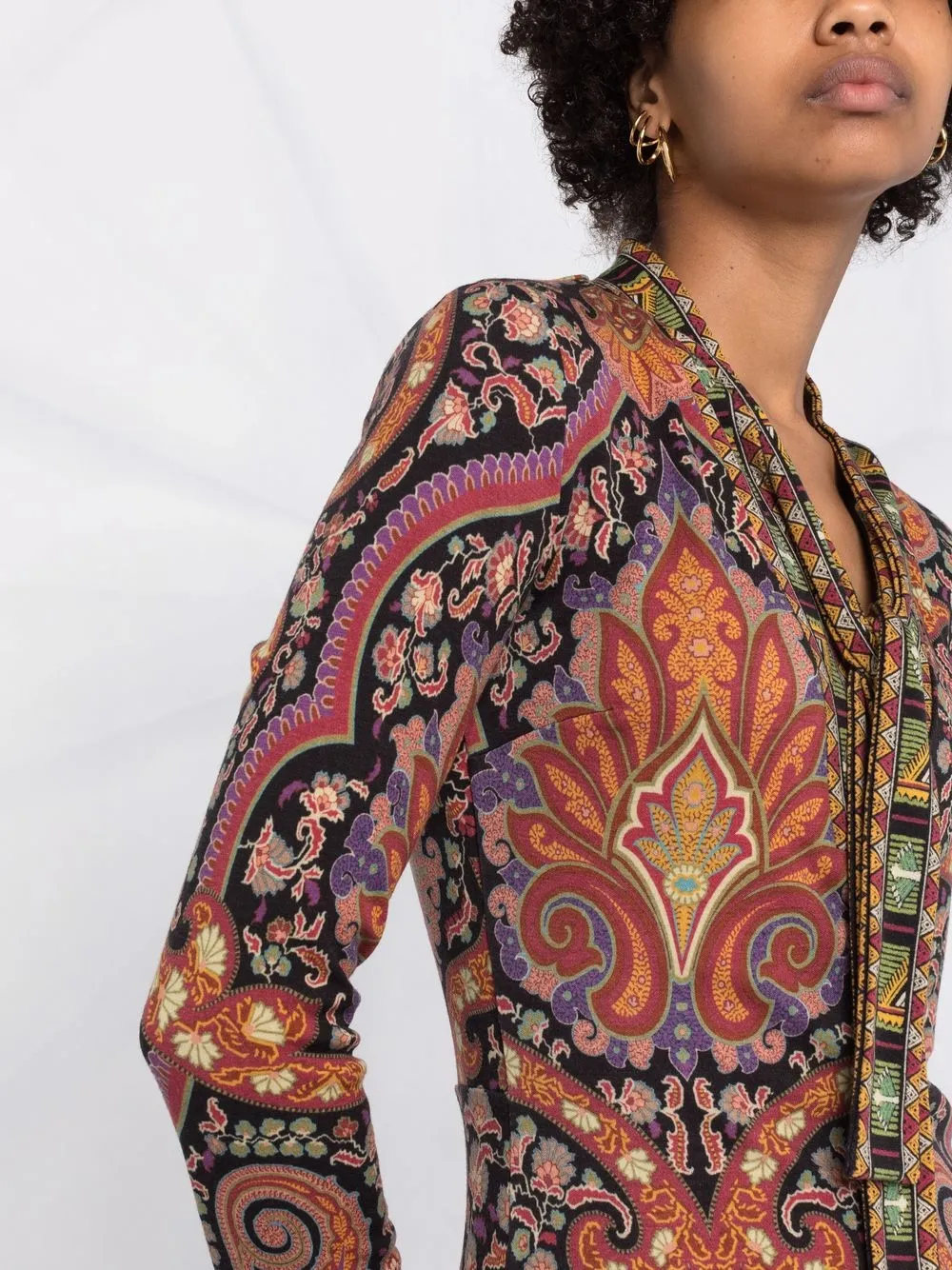 фото Etro платье из джерси с принтом пейсли