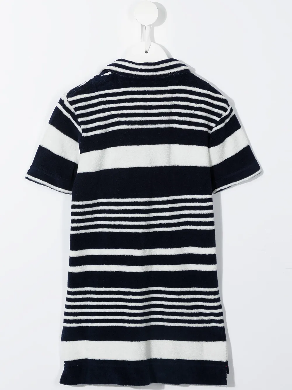 фото Orlebar brown kids удлиненная рубашка поло в полоску