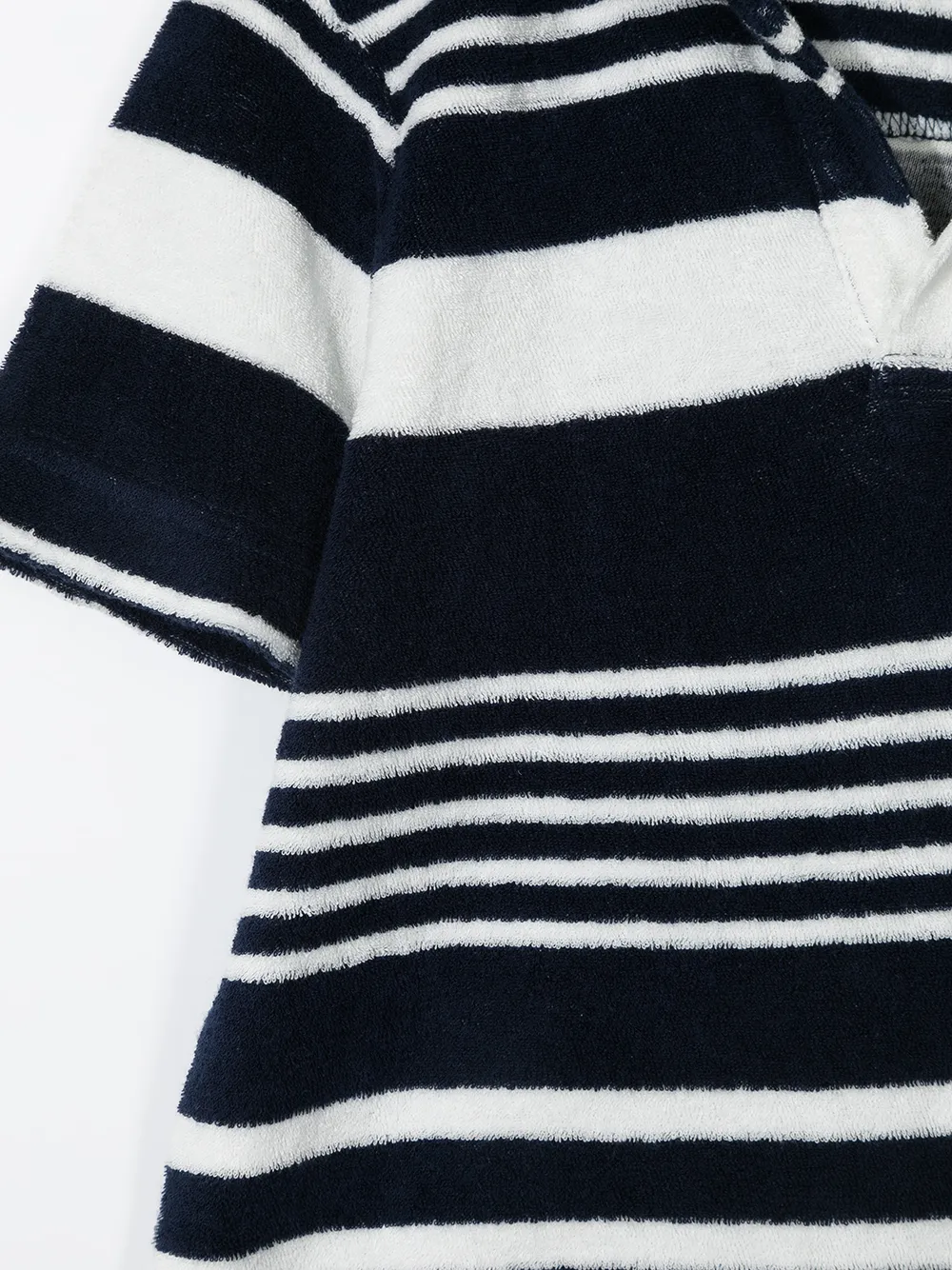 фото Orlebar brown kids удлиненная рубашка поло в полоску