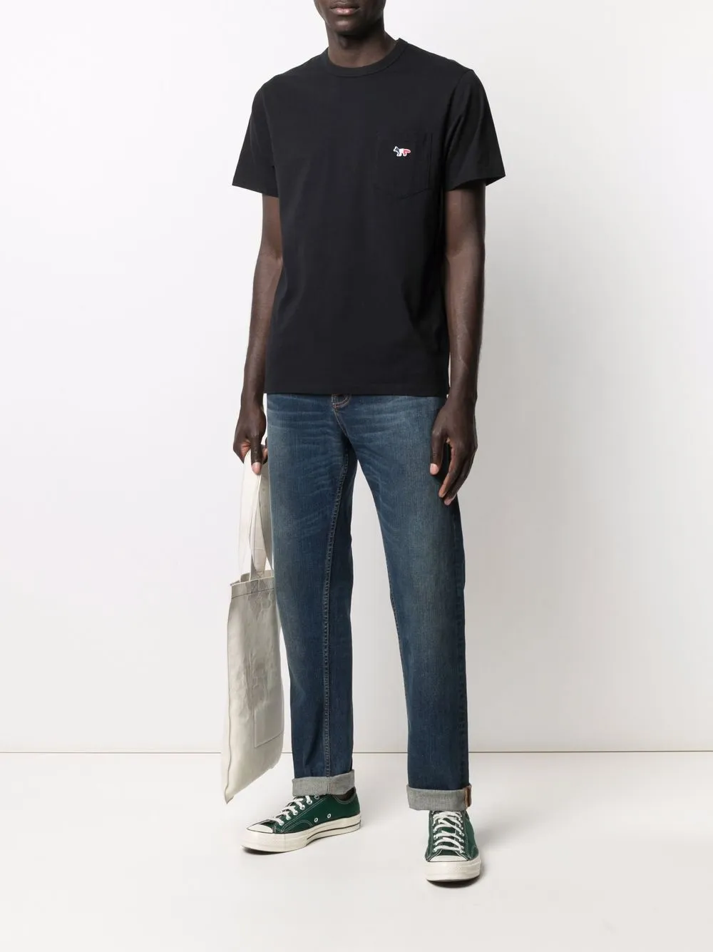 фото Maison kitsuné футболка с принтом
