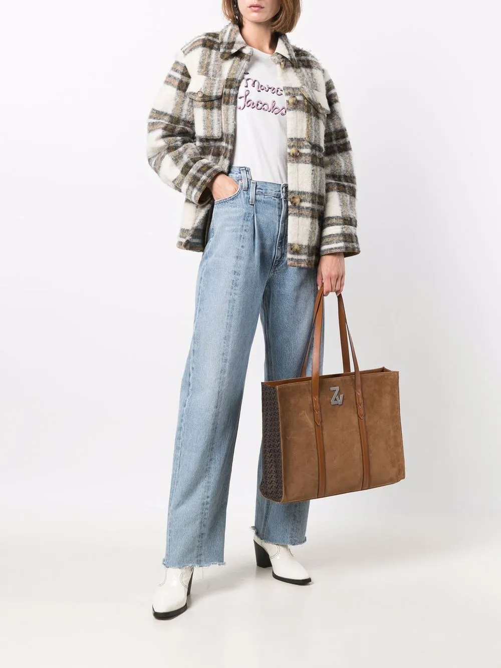 фото Zadig&voltaire сумка-тоут с инициалами zv