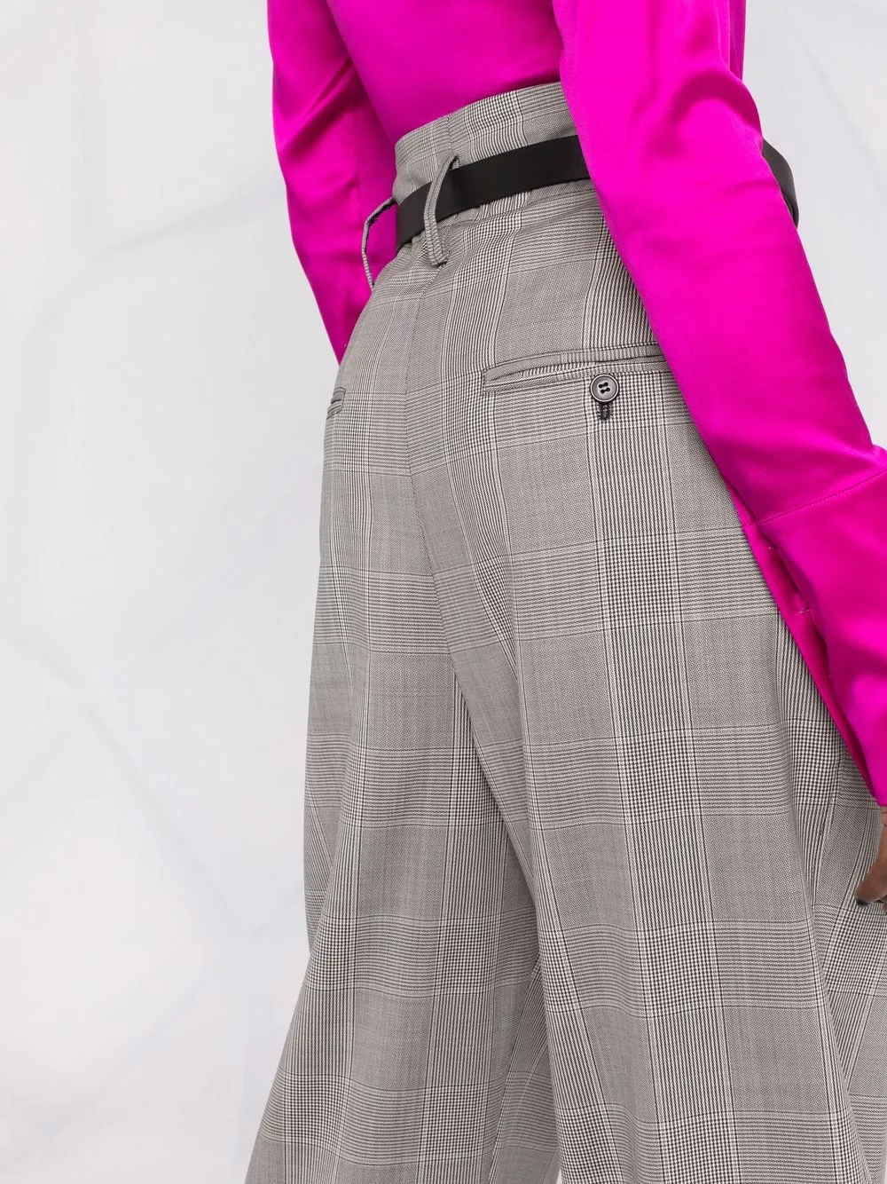 фото Isabel marant étoile клетчатые брюки nilaga с завышенной талией