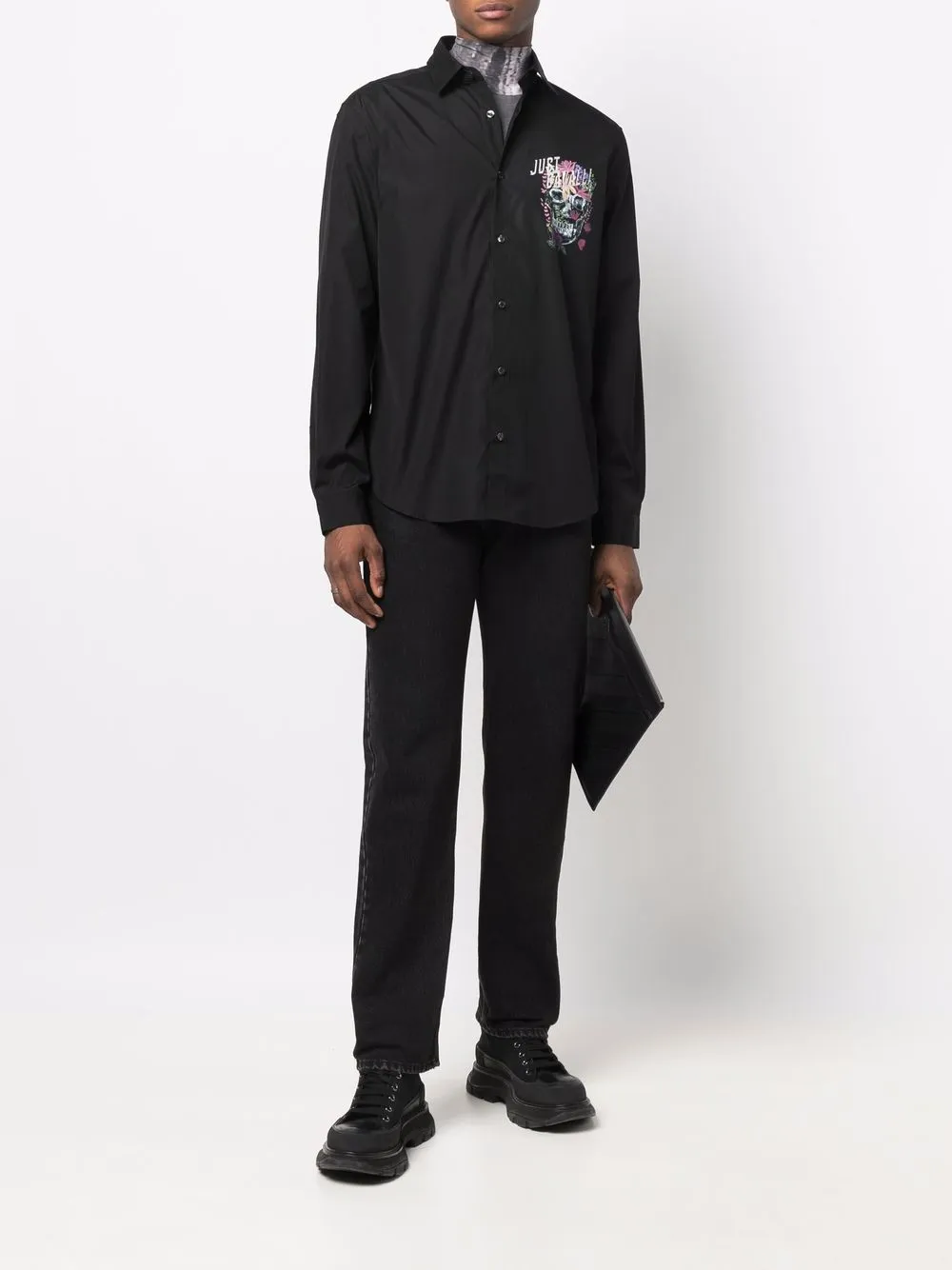 фото Just cavalli футболка с логотипом skull
