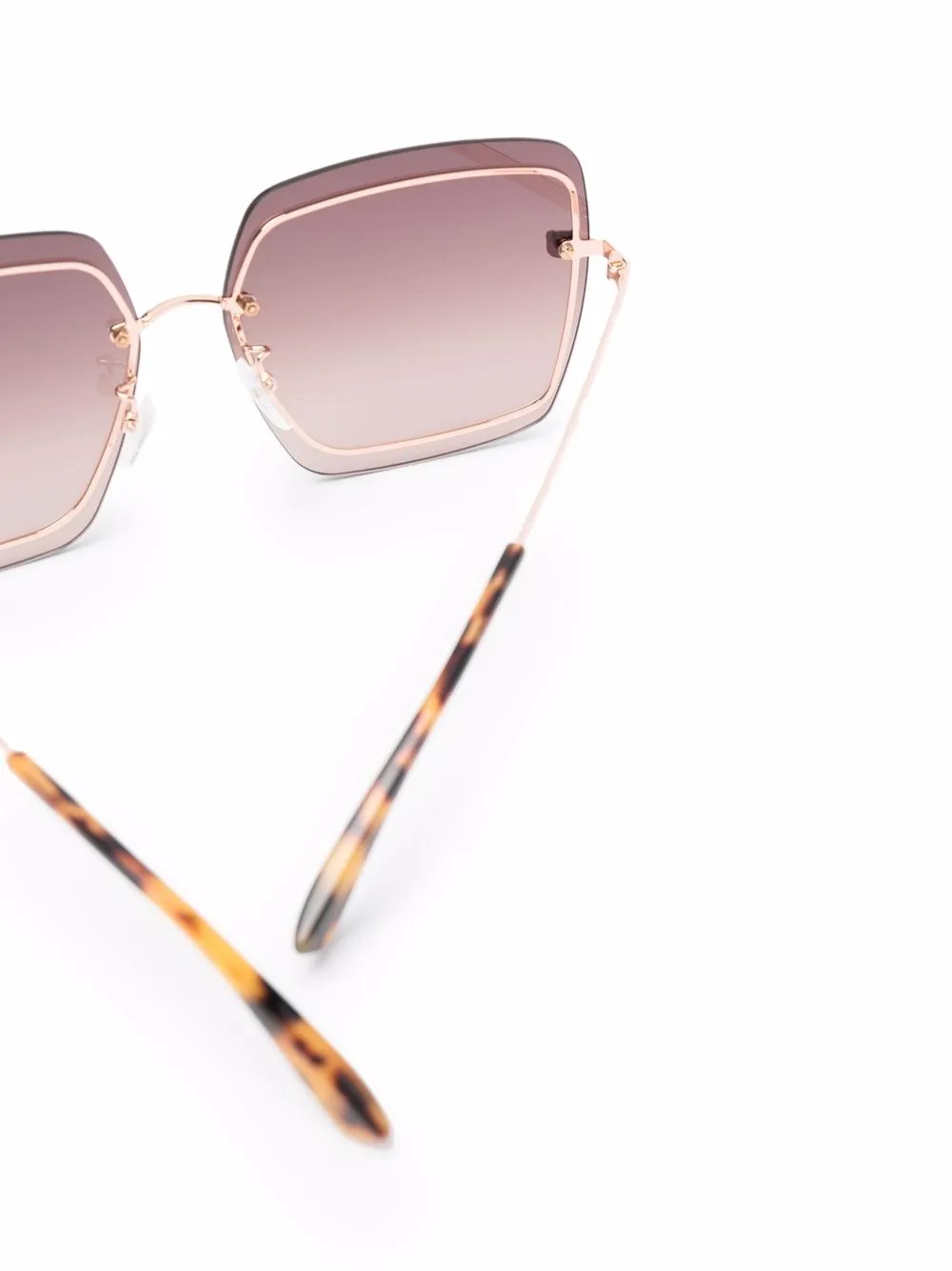 фото Moschino eyewear солнцезащитные очки в массивной оправе