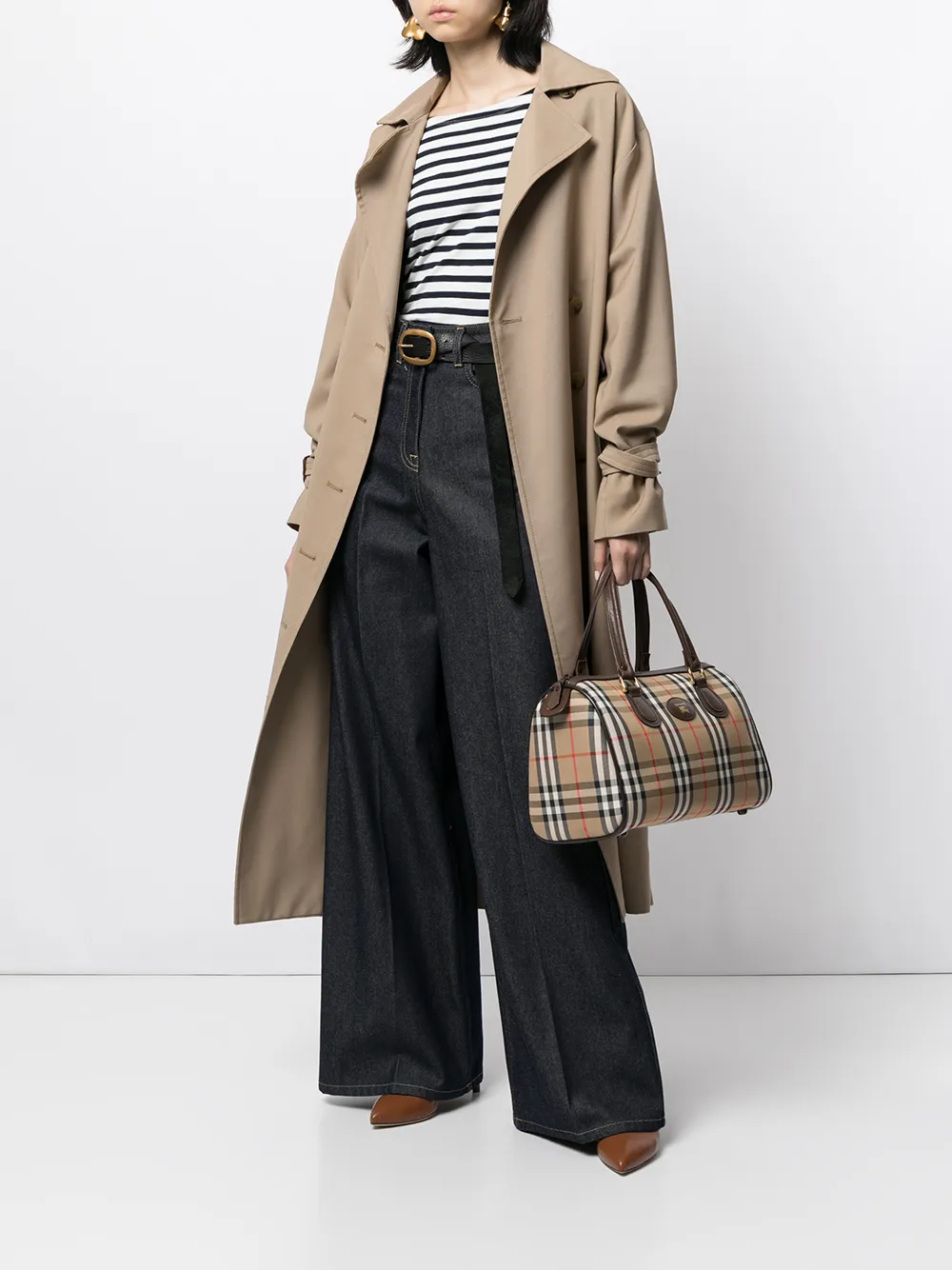 фото Burberry pre-owned сумка boston в клетку house check