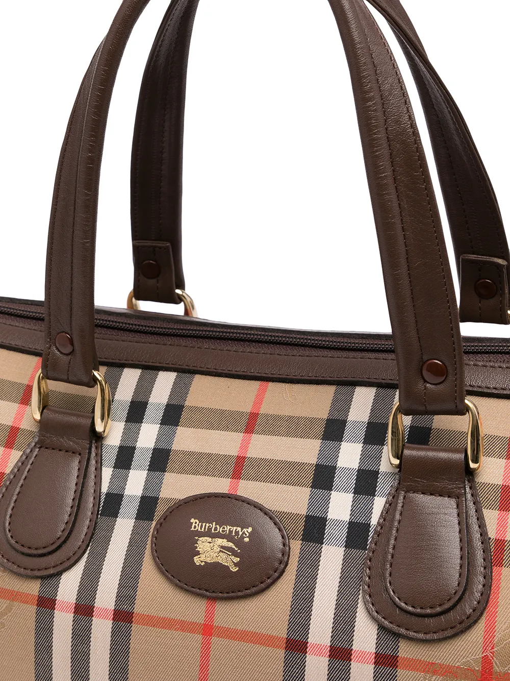 фото Burberry pre-owned сумка boston в клетку house check