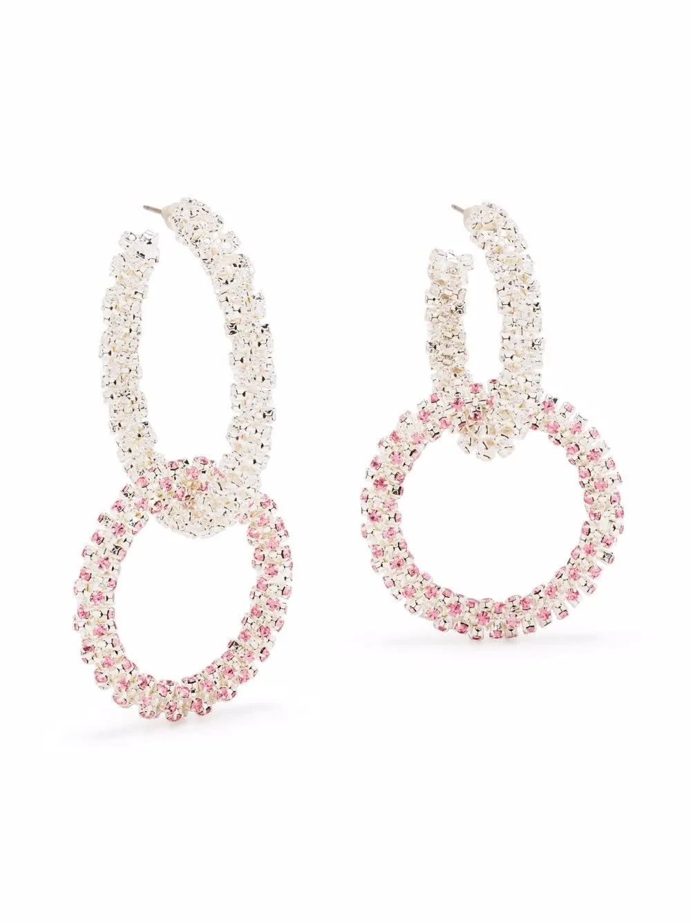 Crystal Embellished Double Hoop Earrings Magda Butrym Eraldo