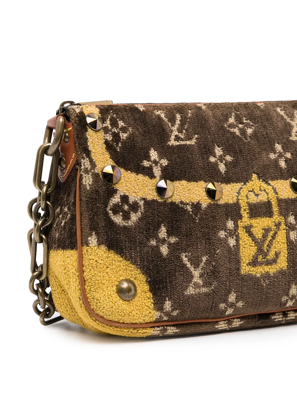 фото Louis vuitton мини-сумка pochette accessoires pre-owned с эффектом тромплей