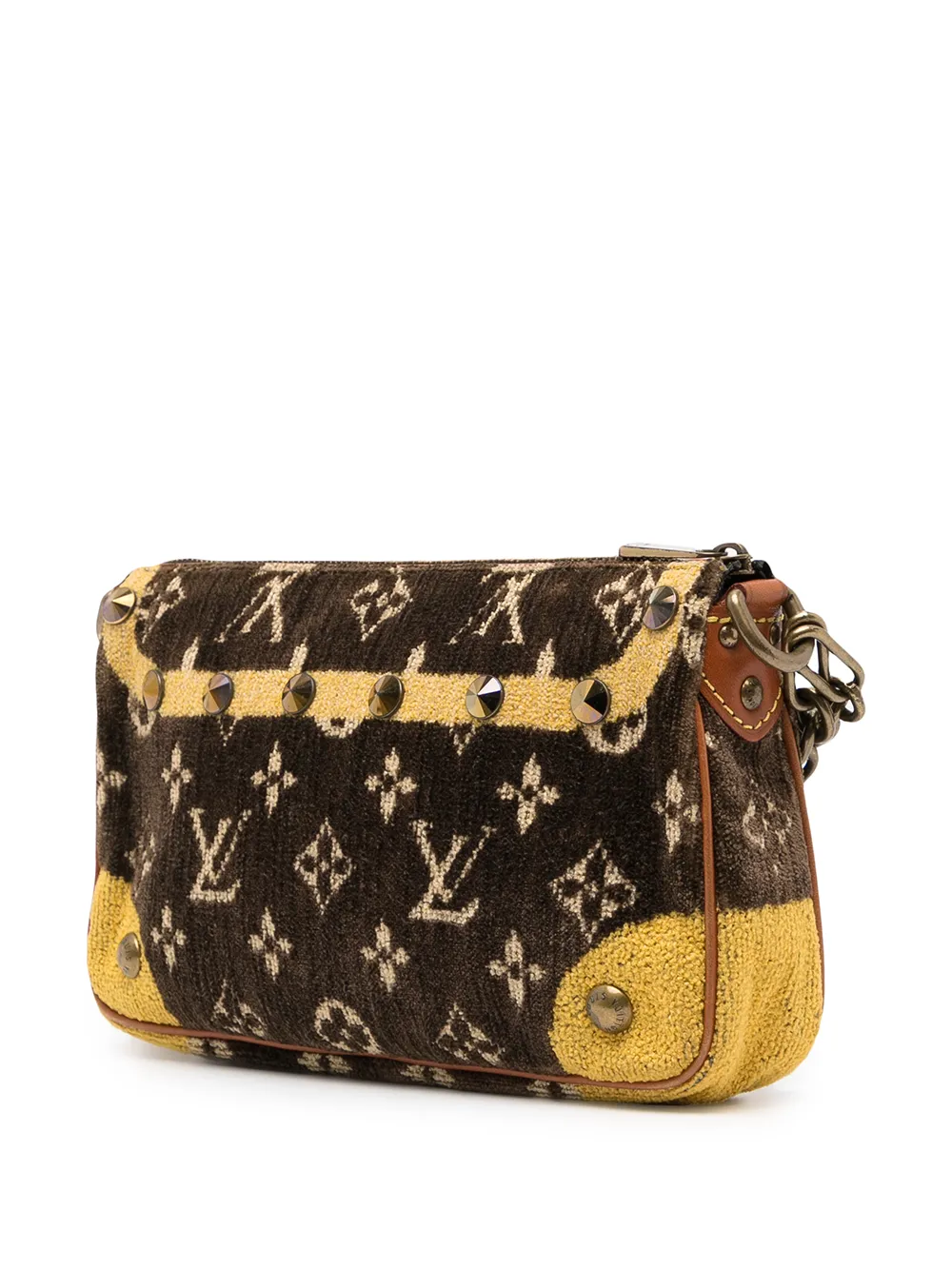 фото Louis vuitton мини-сумка pochette accessoires pre-owned с эффектом тромплей