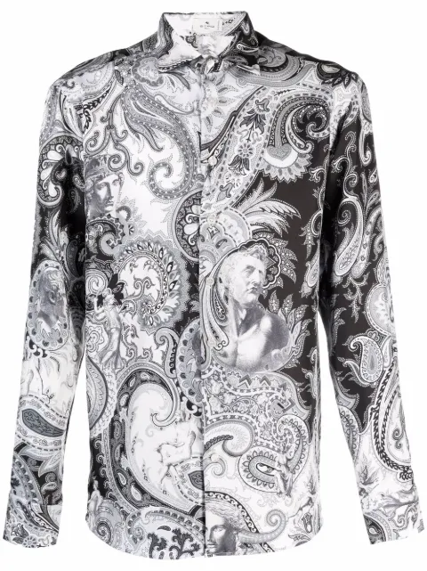 Etro Seidenhemd Mit Paisley Print Farfetch