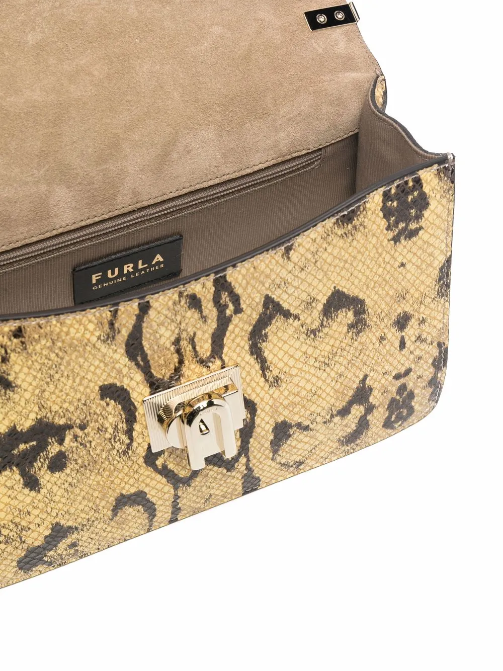 фото Furla сумка на плечо со змеиным принтом