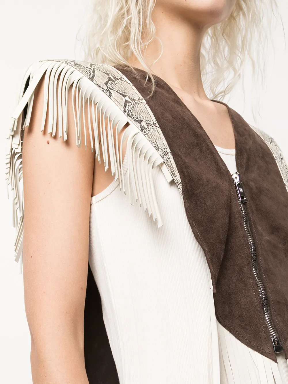 фото Giambattista valli vintage жилет с бахромой