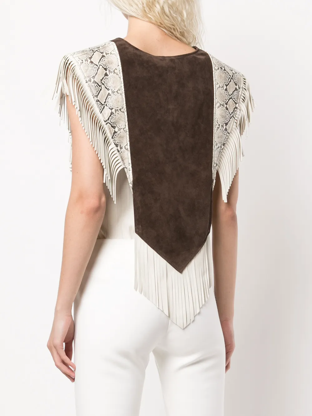 фото Giambattista valli vintage жилет с бахромой