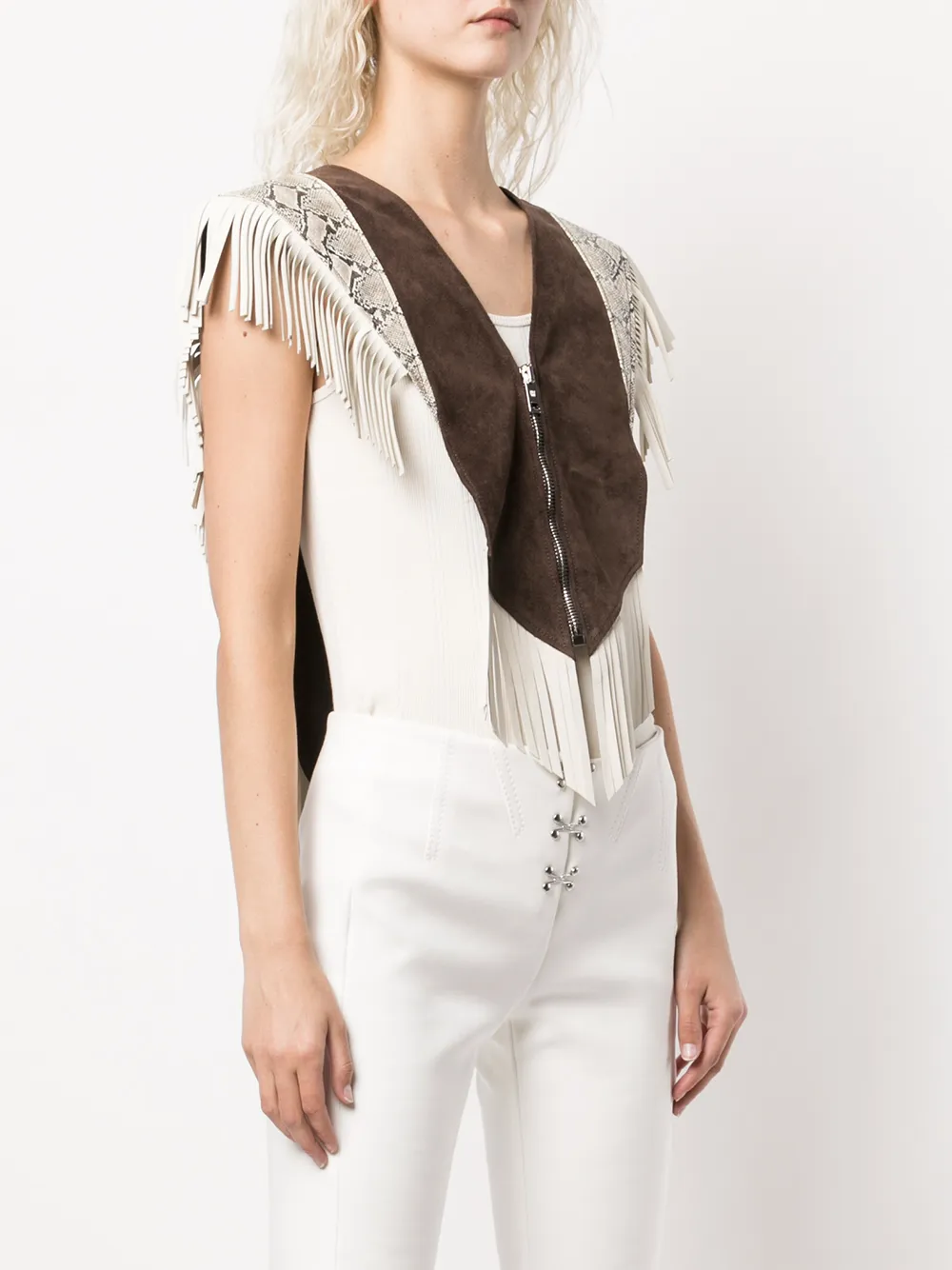 фото Giambattista valli vintage жилет с бахромой