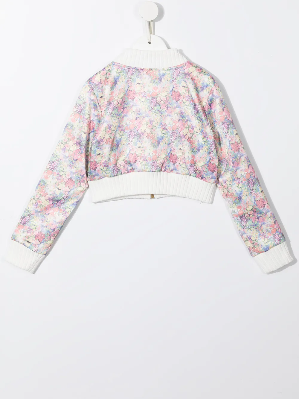 фото Marchesa notte mini куртка-бомбер с цветочным принтом