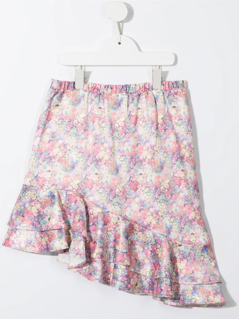 фото Marchesa notte mini асимметричная юбка с цветочным принтом