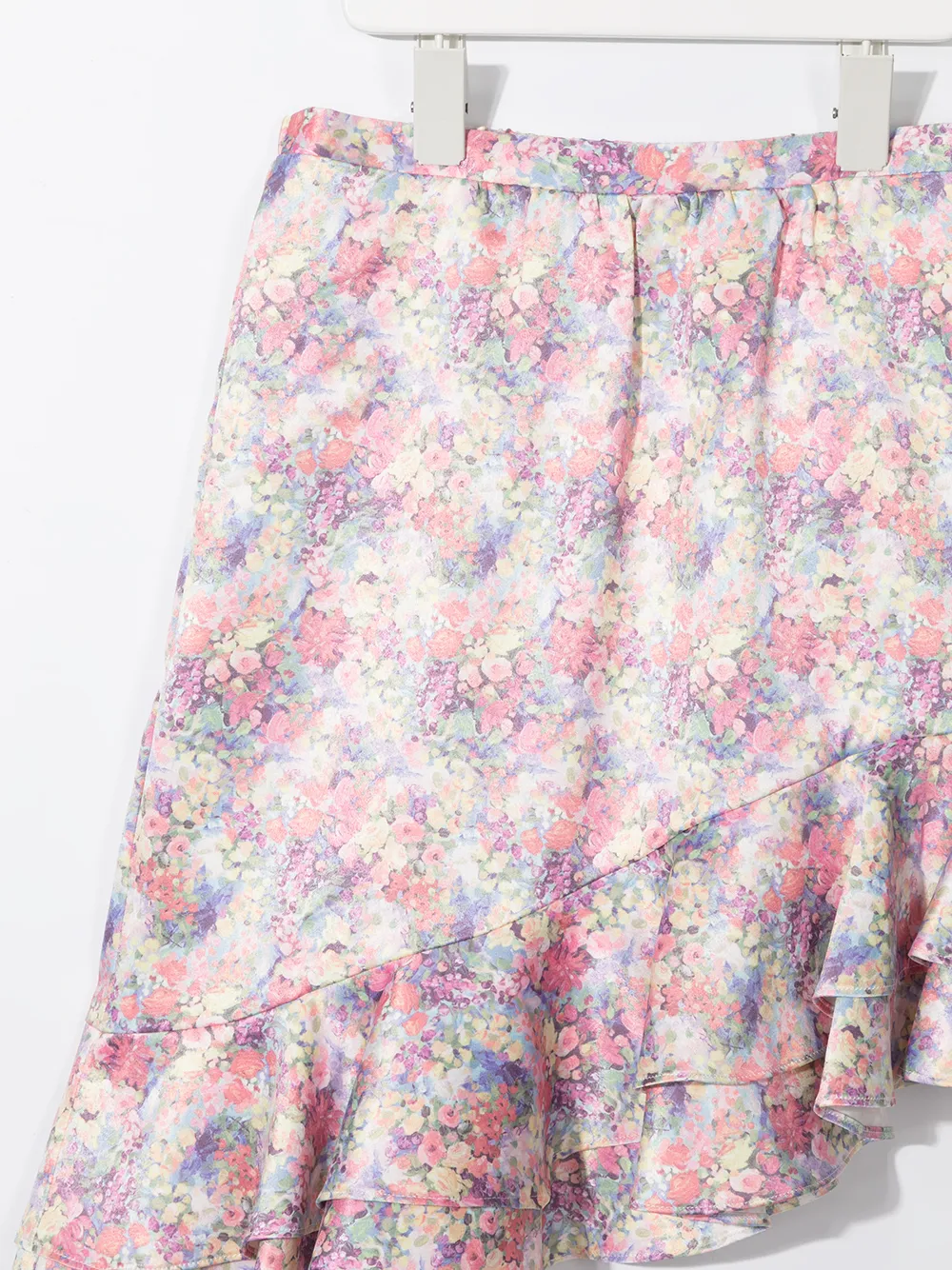 фото Marchesa notte mini асимметричная юбка с цветочным принтом