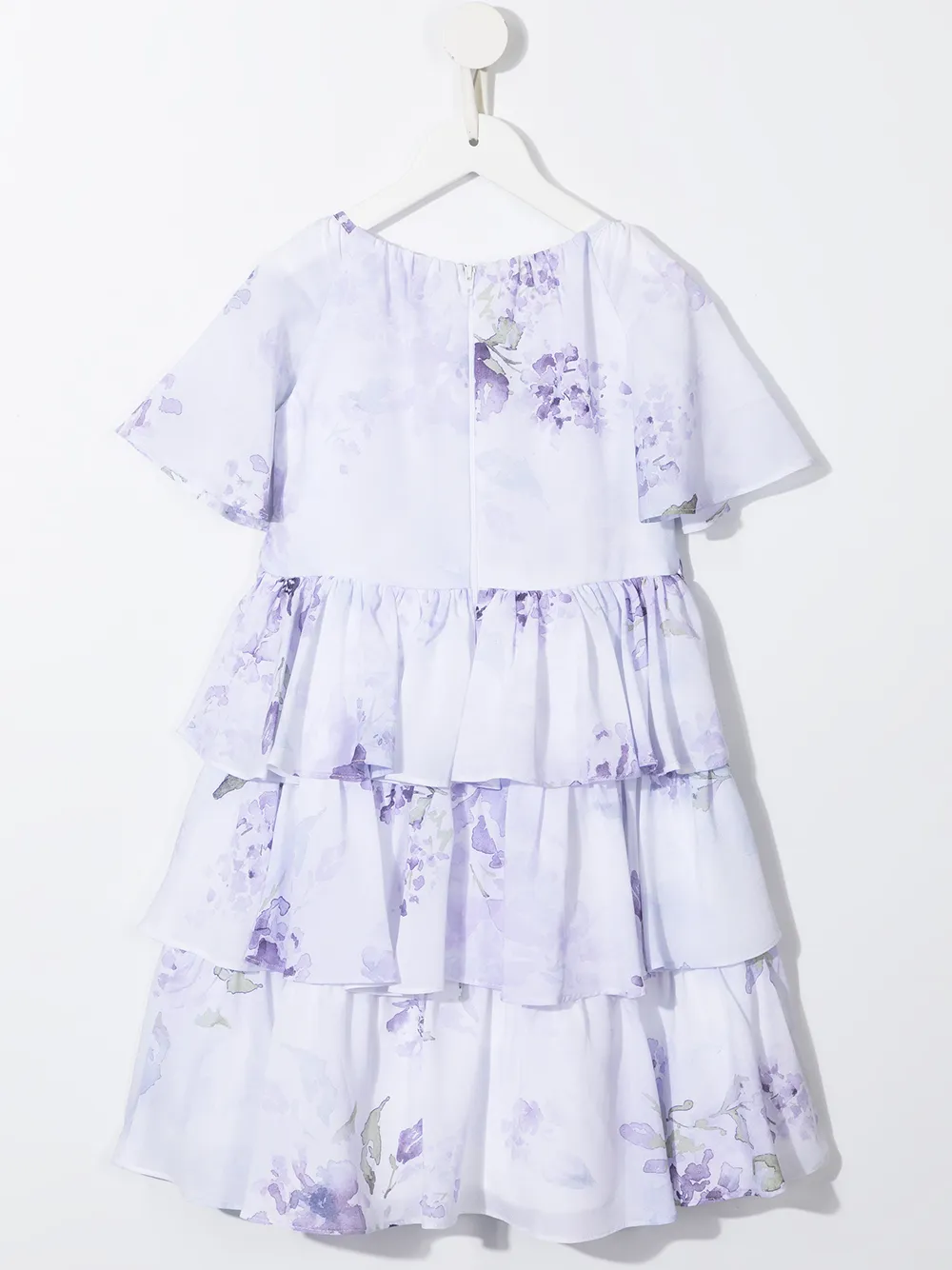 фото Marchesa notte mini многослойное платье с цветочным принтом