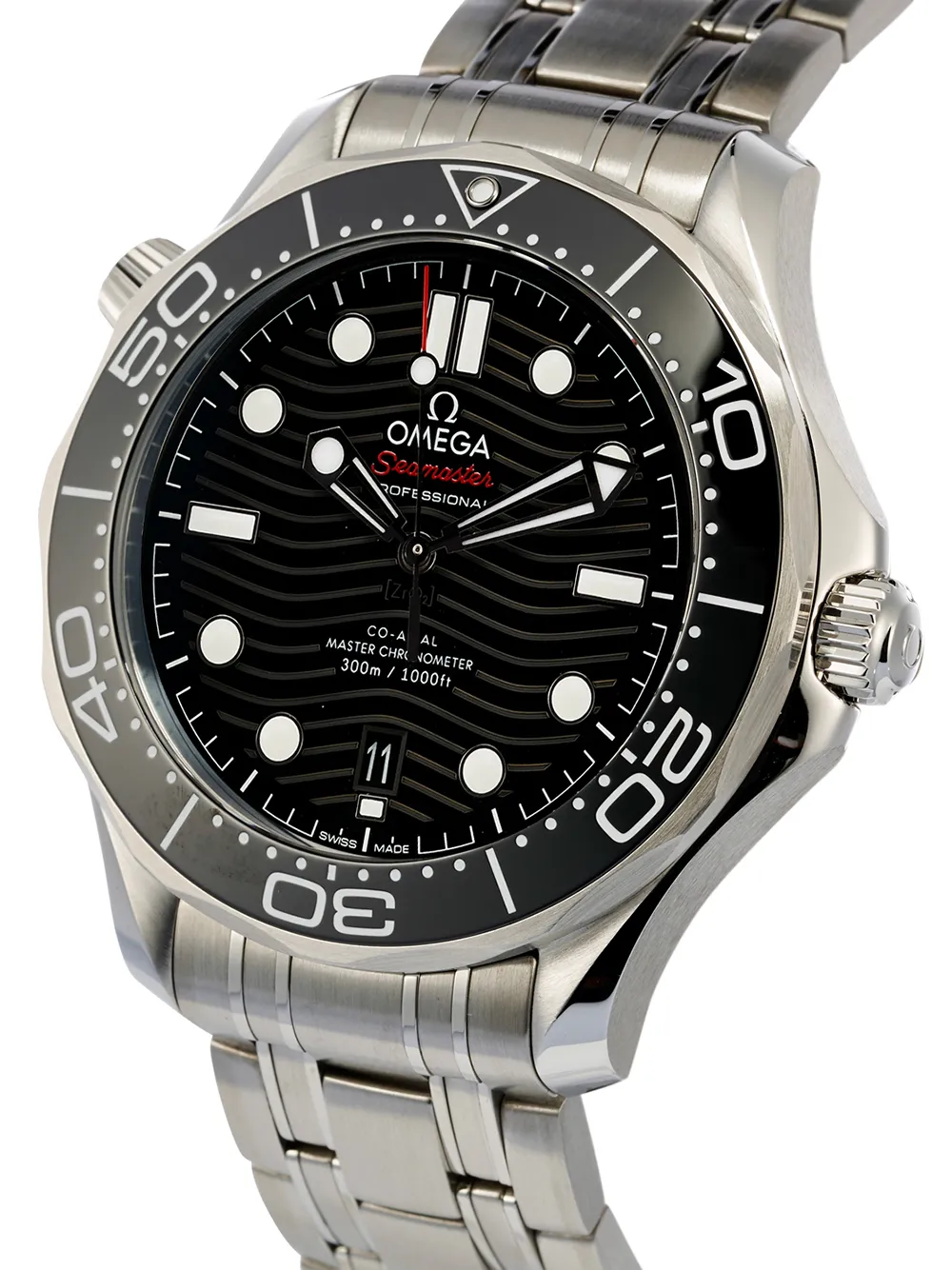 фото Omega наручные часы seamaster diver 300m co-axial master chronometer pre-owned 42 мм 2021-го года