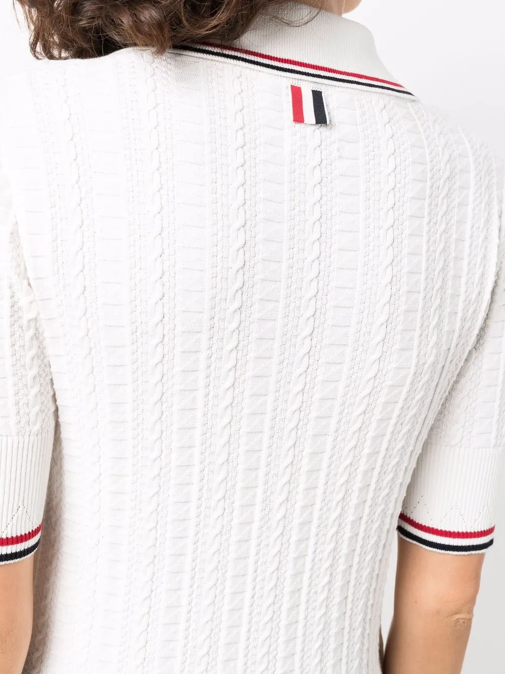 фото Thom browne рубашка поло с полосками rwb