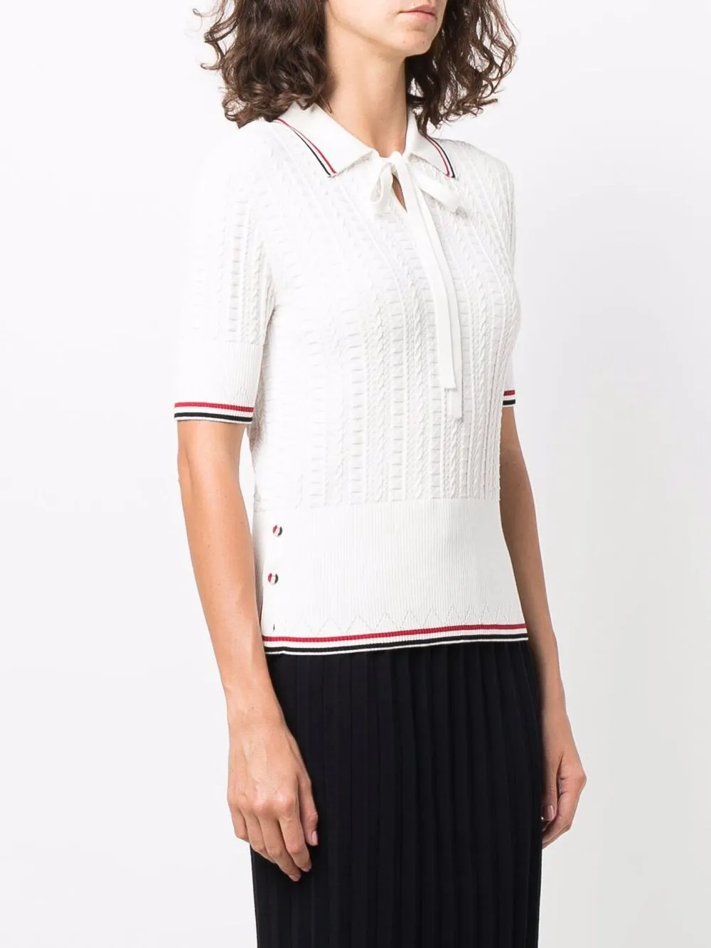 фото Thom browne рубашка поло с полосками rwb