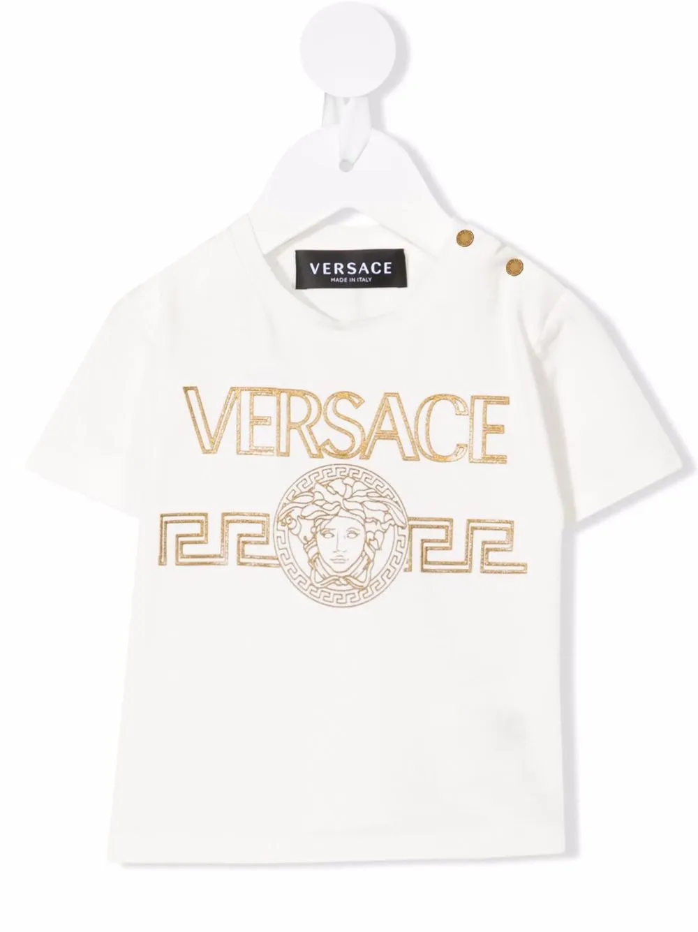 фото Versace kids футболка с тисненым логотипом