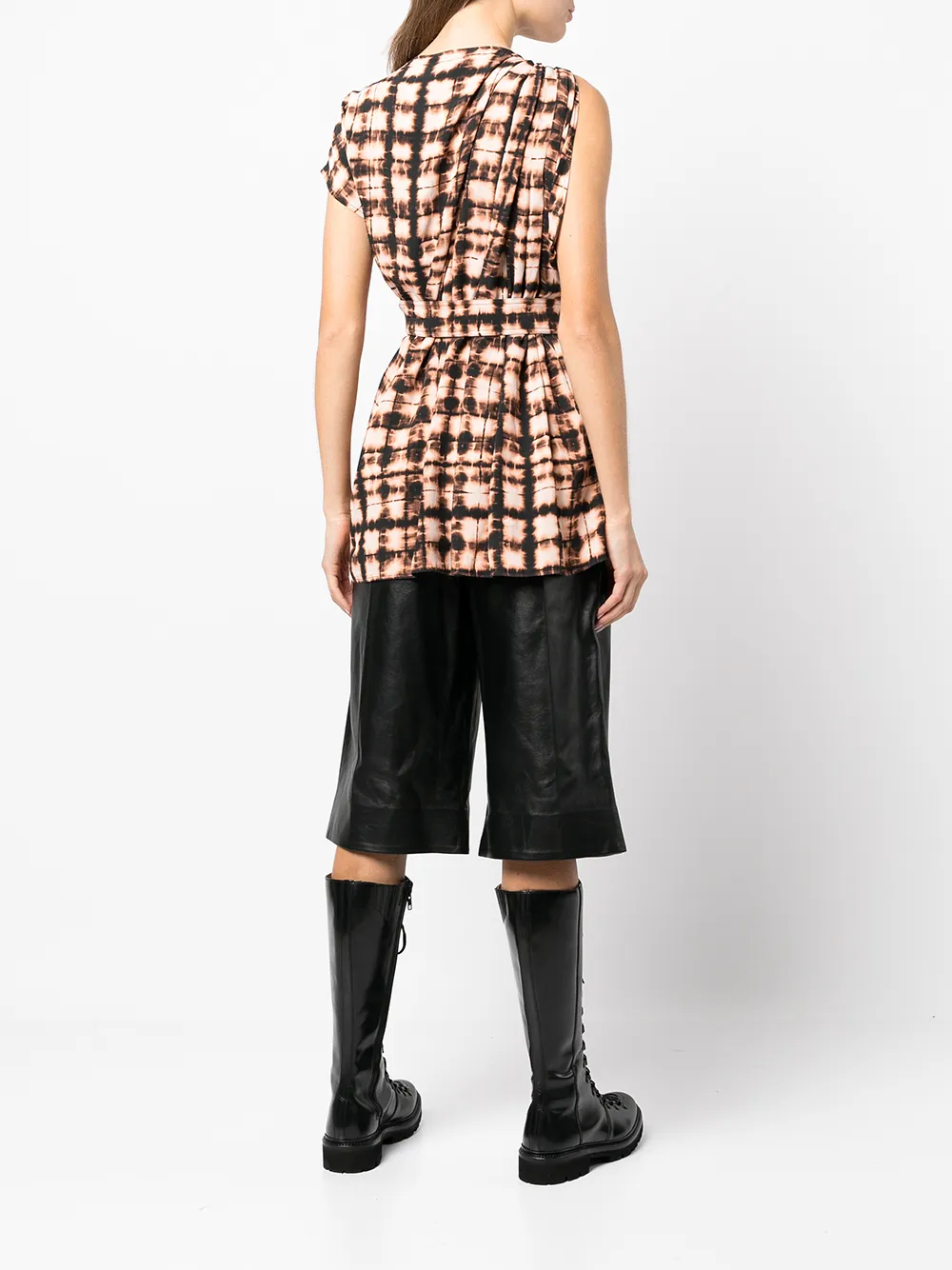 фото Proenza schouler топ с запахом и принтом тай-дай