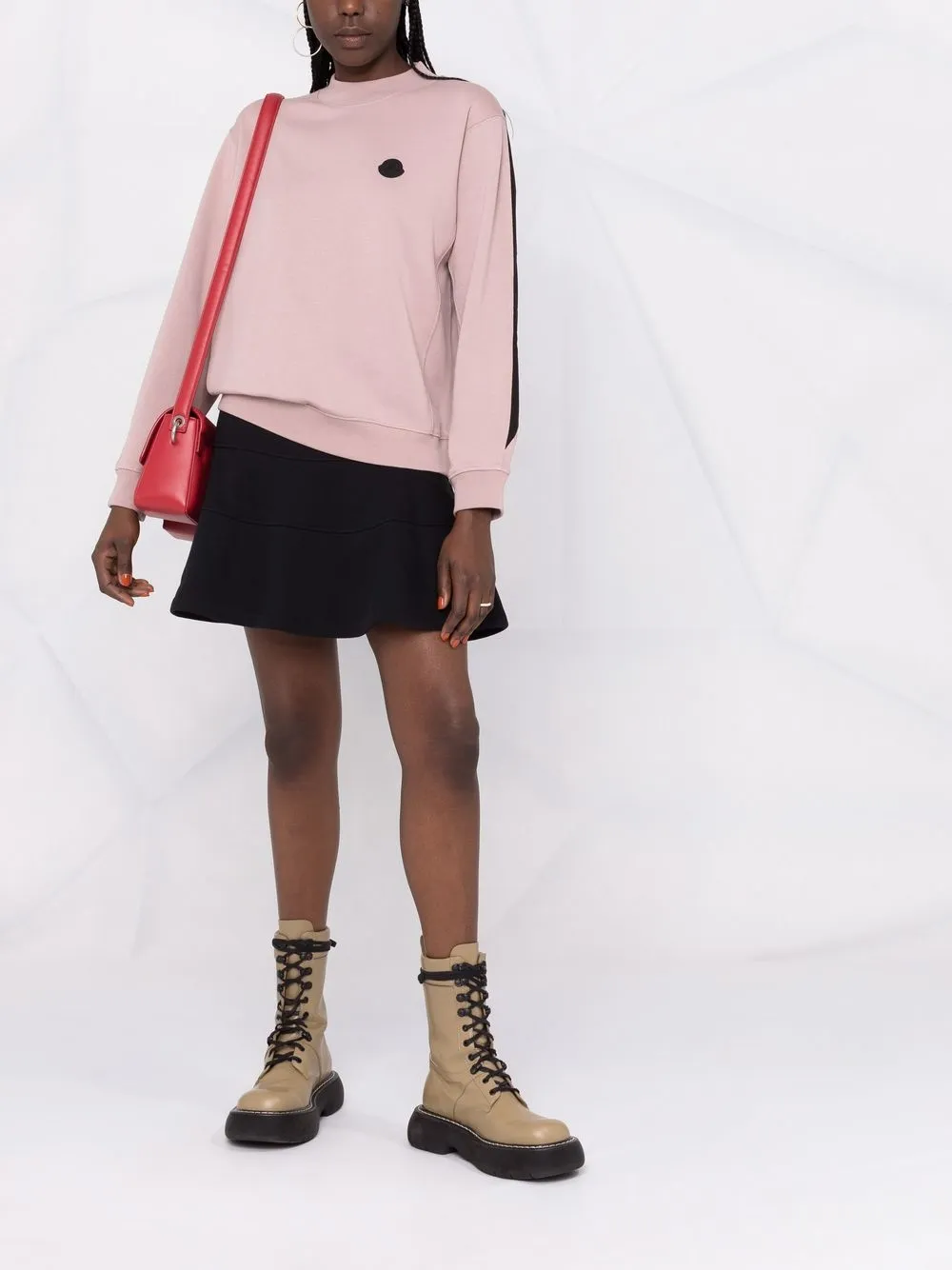 фото Moncler толстовка в стиле колор-блок с логотипом