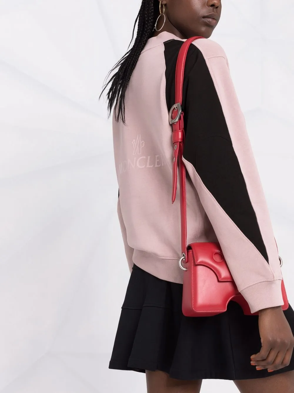 фото Moncler толстовка в стиле колор-блок с логотипом