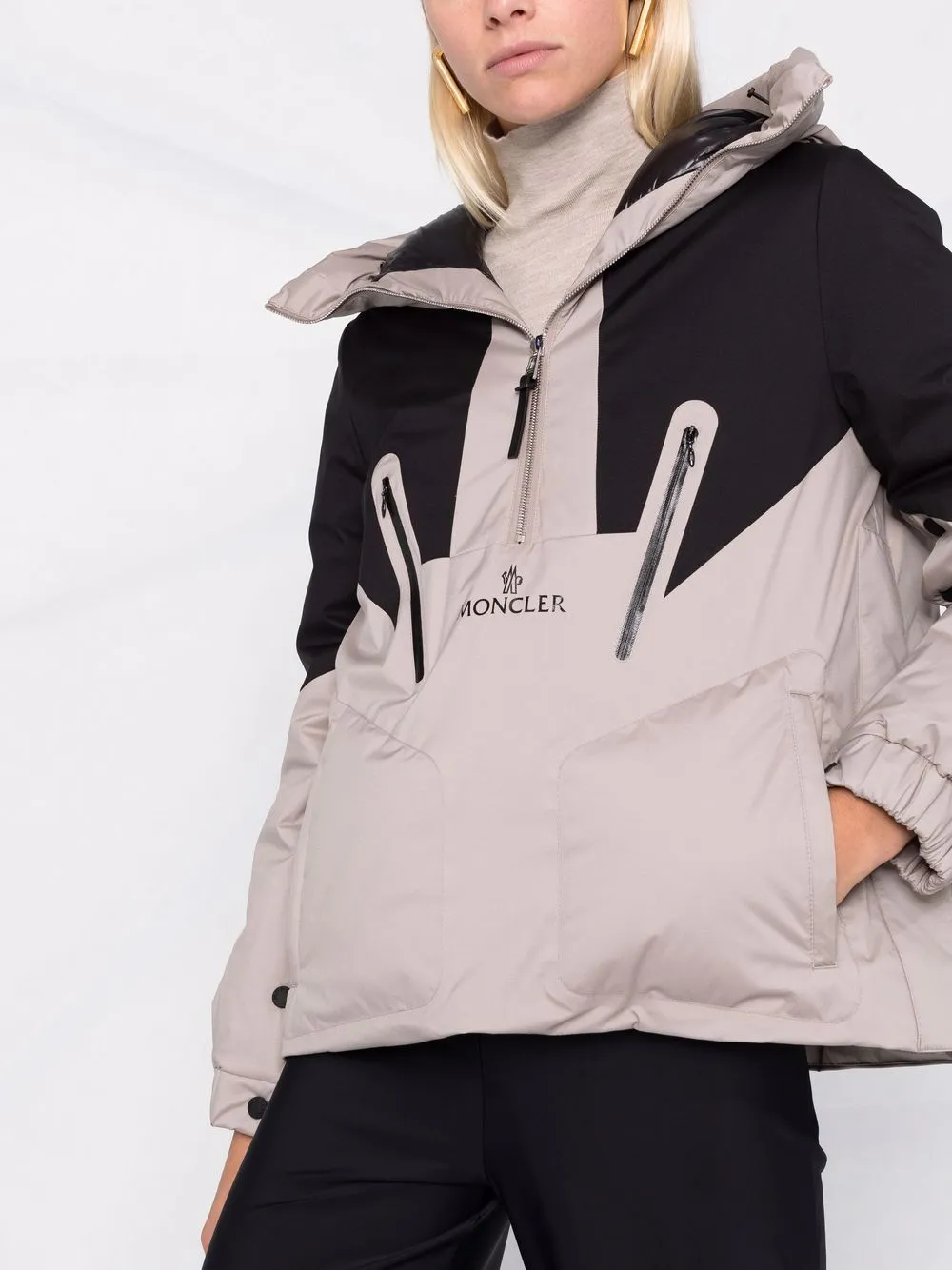 фото Moncler пуховик iberis с воротником на молнии