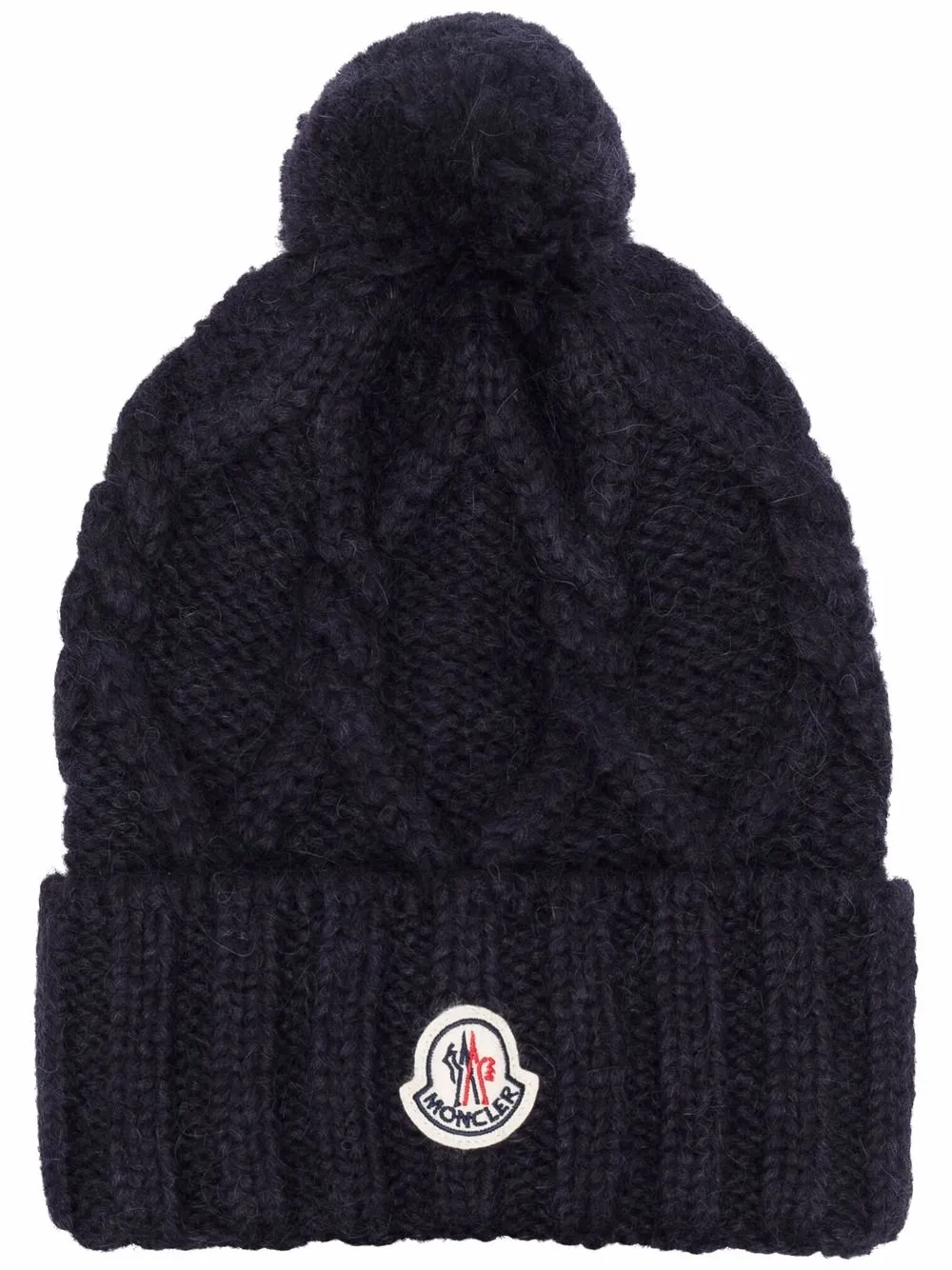 фото Moncler шапка бини с нашивкой-логотипом