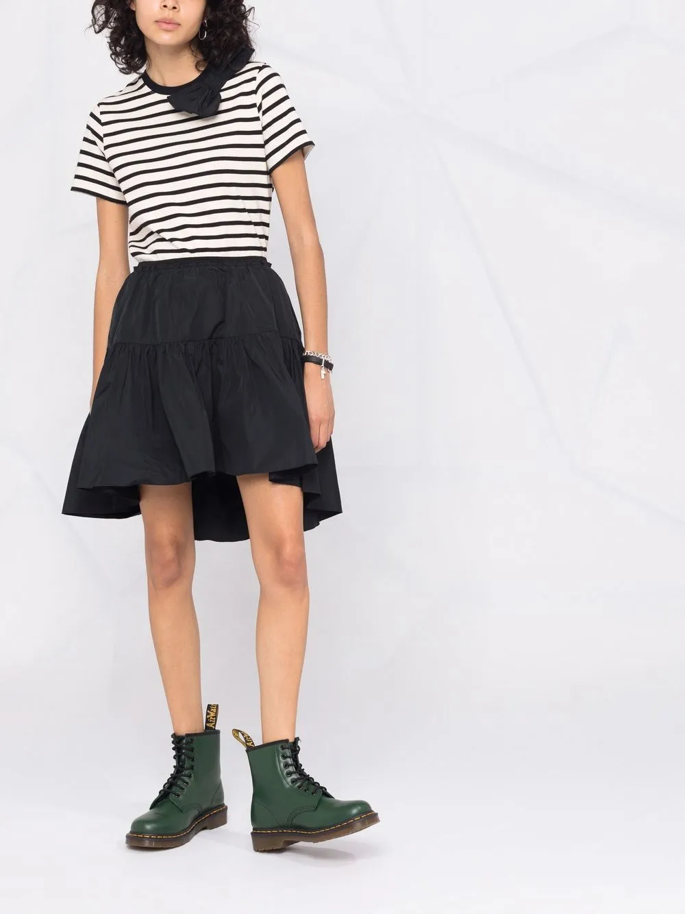 фото Red valentino полосатая футболка с бантом