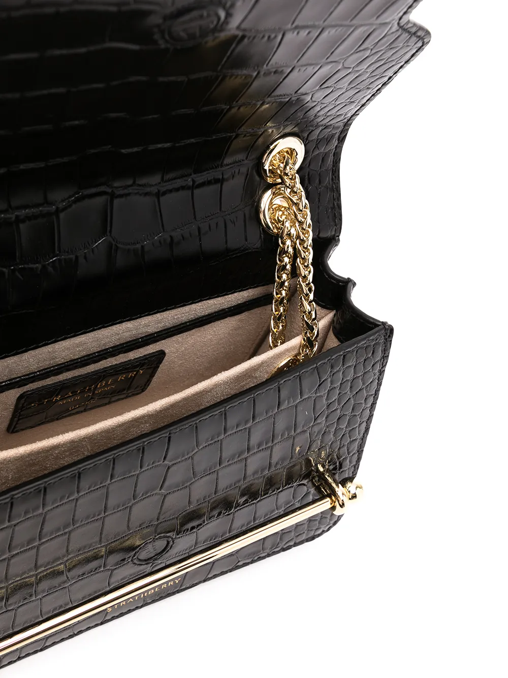 фото Strathberry сумка через плечо с тиснением под кожу крокодила