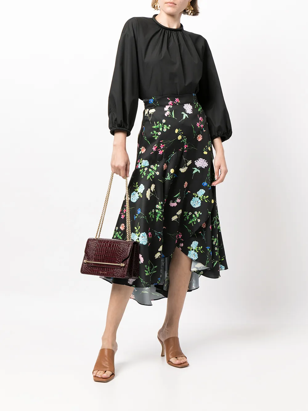 фото Strathberry сумка через плечо с тиснением под крокодила