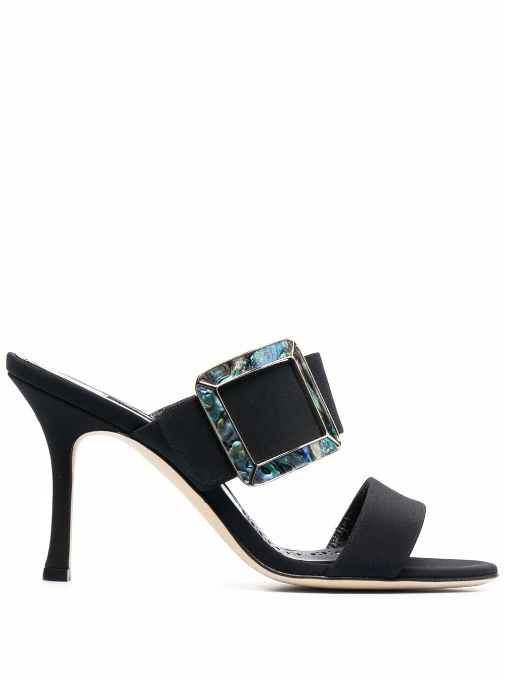 фото Manolo blahnik босоножки с открытым носком и пряжкой
