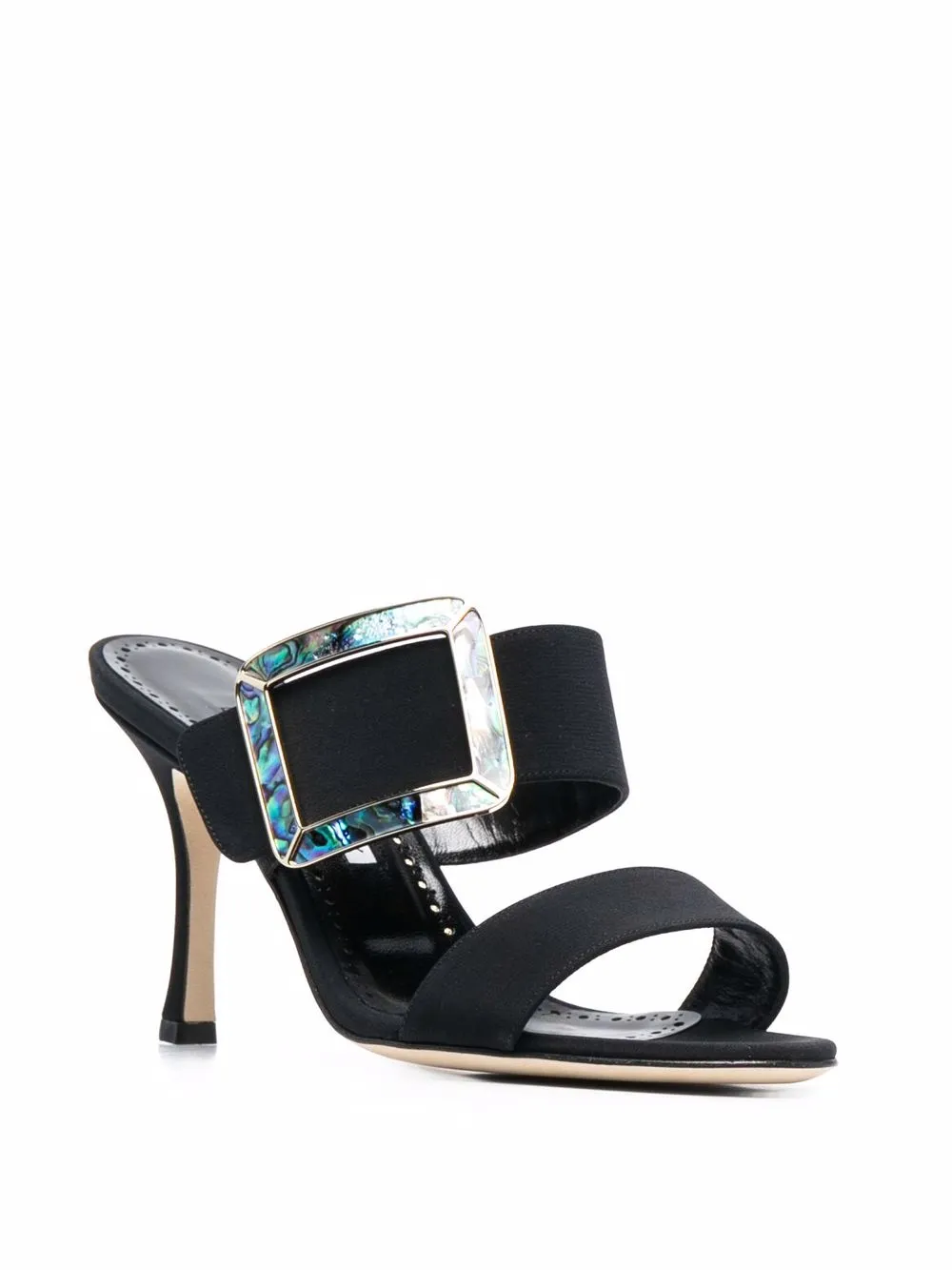 фото Manolo blahnik босоножки с открытым носком и пряжкой