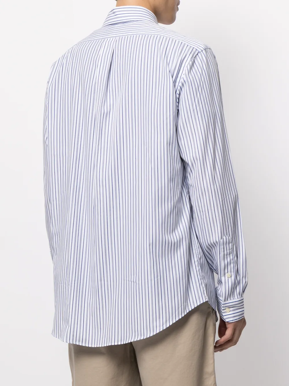 фото Polo ralph lauren полосатая рубашка с вышитым логотипом