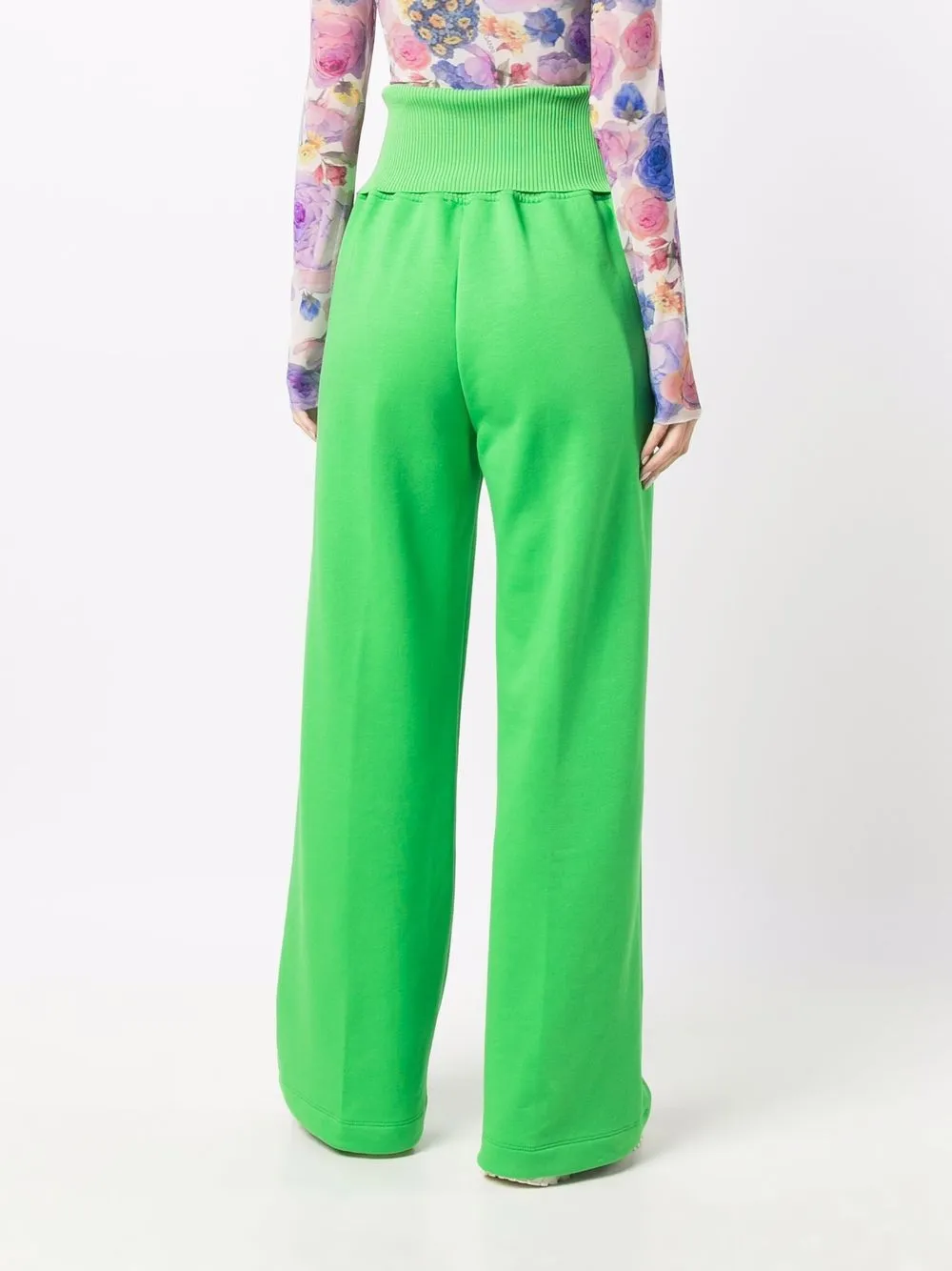 фото Msgm спортивные брюки с завышенной талией и логотипом